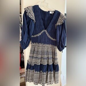 Elegant Navy and Cream Sea by New York Dress